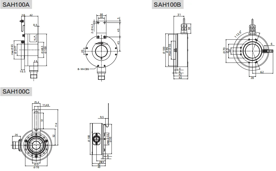SAH100标准通孔径型增量编码器-西威迪编码器